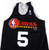 1990s Atlanta Hawks #5 Game Issued Black Practice Jersey L 930