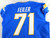 2022 Los Angeles Chargers Matt Feiler #71 Game Used Blue Jersey 48 610