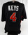 2014-16 Miami Marlins Bent Keys #4 Game Used Black Jersey ST BP 46 040
