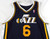 2010-11 Utah Jazz Othyus Jeffers #6 Game Used Navy Jersey 2XL 785
