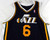 2010-11 Utah Jazz Othyus Jeffers #6 Game Used Navy Jersey 2XL 785
