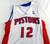 2013-14 Detroit Pistons Will Bynum #12 Game Used White Jersey L 740