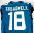 2020 Jacksonville Jaguars Laquon Treadwell #18 Game Issued Blue Jersey 40 148