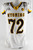 2018 Wyoming Cowboys #72 Game Issued Pos Used White Jersey Football XL 378