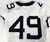 2019-23 West Virginia Mountaineers #49 Game Used White Jersey Football NP R 42 7