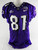 2006 Texas Christian TCU Frog Chad Andrus #81 Game Used Purple Jersey Poinsettia