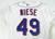2011 New York Mets Jon Niese #49 Game Issued Pos Used White Jersey 48 217