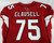 2017 Arizona Cardinals Blaine Clausell #75 Game Issued Red Jersey 50 670