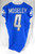 2023 Detroit Lions Emmanuel Moseley #4 Game Issued Blue Jersey 90 Patch 40 01