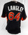 2014-16 Miami Marlins Justin Langley #64 Game Used Black Jersey ST BP 48 33