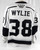 2023-24 Ontario Reign Wyatte Wylie #38 Game Used White Jersey 56 DP98406