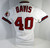 1991 California Angels Mark Davis #40 Game Issued White Jersey 44 DP14405