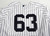 2017 New York Yankees Marcus Thames #63 Game Used White Jersey Black Band 50 3