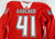 2017-18 Anaheim Ducks Nathan Gaucher #41 Game Used Red Practice Jersey 58 400