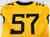 2019-23 West Virginia Mountaineers #57 Game Used Gold Jersey Football NP R 48 6