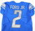 2021 Detroit Lions Ford JR #2 Game Issued Blue Jersey 38 DP65583