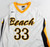 2012-13 Long Beach Dirtbags #33 Game Issued P Used White Jersey Basketball XL 4