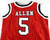 2000s Cincinnati BearCats Allen #5 Game Used Red Jersey Basketball 430