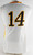 2014-15 Long Beach Dirtbags #14 Game Issued P Used White Jersey Basketball L 1