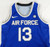 2021-22 Air Force Falcons #13 Game Used Blue Jersey Basketball L 213