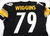 1997 Pittsburgh Steelers Paul Wiggins #79 Game Issued Black Jersey 52 DP50820