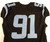 2014 North Carolina Tar Heels UNC #91 Game Used Black Jersey NP Rem 44 DP54141