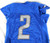 2022 Detroit Lions Austin Bryant #2 Game Issued Blue Practice Jersey 44 257