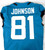 2019 Jacksonville Jaguars Willie Johnson #81 Game Issued Blue Jersey 40 DP74849