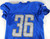 2018 Detroit Lions Andre Chachere #36 Game Used Blue Practice Jersey 46 316