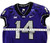2020 Texas Christian TCU Frogs #14 Game Used Purple Jersey Football NP R 42 062