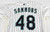 2011 Florida Marlins Clint Sammons #48 Game Used White Jersey 48 139