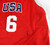 Team USA Basketball #6 Game Issued Red Practice Jersey L 034