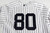 2018 New York Yankees Jorge Saez #80 Game Used White Jersey ST Opening Day 46 24