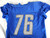2017 Detroit Lions TJ Lang #76 Game Used Blue Practice Jersey 52 240