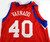 2013-14 Philadelphia 76ers Jarvis Varnado #40 Game Issued Red Jersey 2XL 950