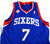 2013-14 Philadelphia 76ers Lorenzo Brown #7 Game Issued Blue Jersey Iverson P 1