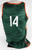 Miami Hurricanes #14 Game Issued Green Grey Practice Jersey Basketball 2XL 404