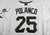 2018 Pittsburgh Pirates Gregory Polanco #25 Game Used White Jersey Mem D 1H 1W