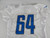 Detroit Lions #64 Game Issued White Practice Jersey Covid Tracker 52 248