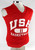 1990s Team USA Basketball #11 Game Issued Red Practice Jersey M 865