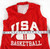 1990s Team USA Basketball #11 Game Issued Red Practice Jersey M 865