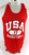 1990s Team USA Basketball #17 Game Issued Red Practice Jersey L 861