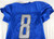 2021 Detroit Lions Josh Reynolds #8 Game Used Blue Practice Jersey 44 284