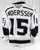 2020-21 Ontario Reign Lias Andersson #15 Game Used White Jersey 56 DP98423