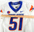 2021 Boise State Broncos #51 Game Used White Jersey Football NP Rem 42 DP99935