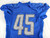 2018 Detroit Lions Charles Washington #45 Game Used Blue Practice Jersey 46 210