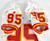 1994 Kansas City Chiefs Harris #95 Game Issued White Jersey 75 NFL Patch 48 894