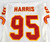 1994 Kansas City Chiefs Harris #95 Game Issued White Jersey 75 NFL Patch 48 894