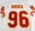 1996 Kansas City Chiefs Hicks #96 Game Issued White Jersey 46 900