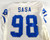1997 Detroit Lions Don Sasa #98 Game Used White Jersey 50 423